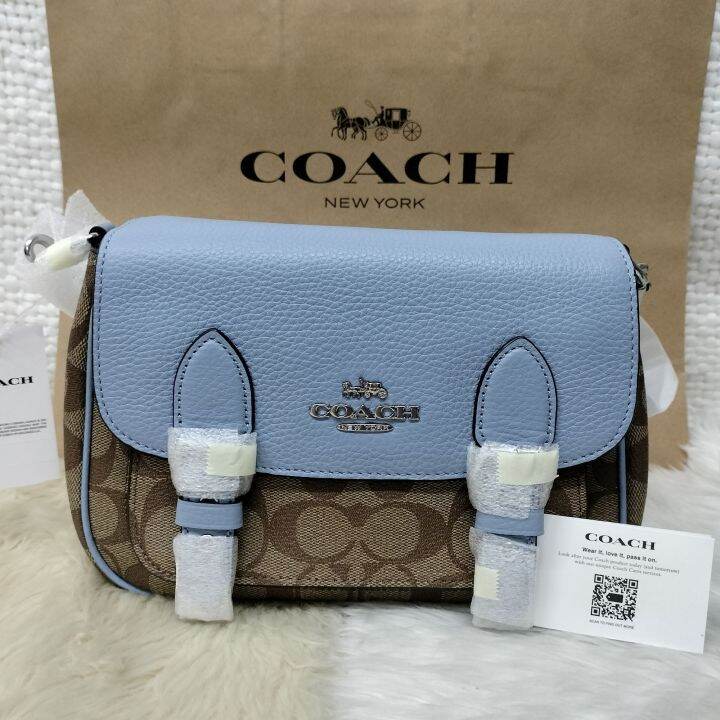 COACH LUCY CROSSBODY BAG SIGNATURE CANVAS IN KHAKI MARBLE Lazada PH