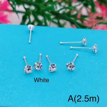 White Silver Nose Pin at Rs 110/piece in Jaipur | ID: 2850828325730