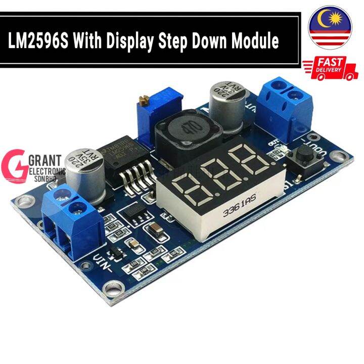 LM2596S Step Down Module With Display DC DC Adjustable Buck Converter ...