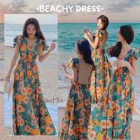 FashionHit•Beachy dress • เดรสยาวคอวี โชว์หลังเซ็กซี่สวยกรุบเบาๆ