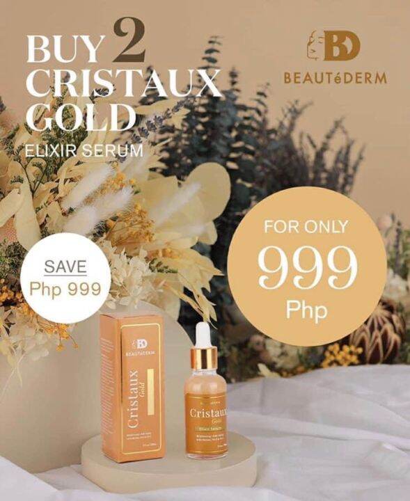 50OFF or Buy 1 Take 1 ! Cristaux Gold Serum Beautederm Lazada PH