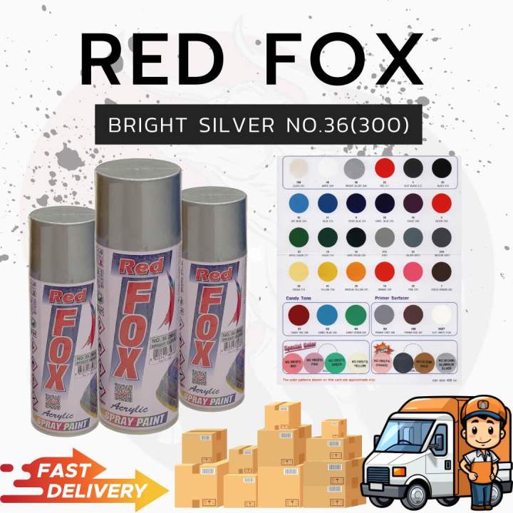 red-fox-ของแท้100-สีสเปรย์-เรดฟ๊อกซ์-เอนกประสงค์-ขนาด400cc-สีสเปรย์-คุณภาพสูง-สเปย์พ่นสี