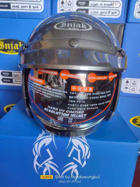 HELM BOGO RETRO INJAK 06 GUNMET FREE VISOR Lazada Indonesia