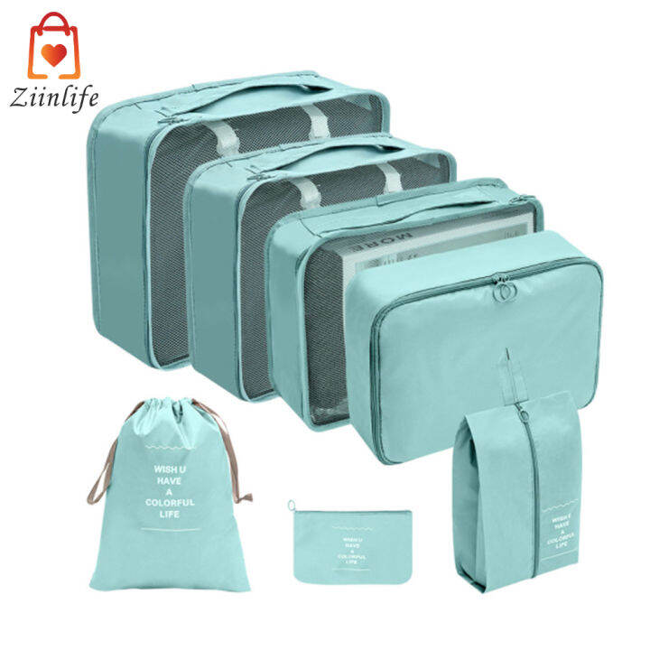 Ziinlife 7/8/9 in 1 Travel Organizer Bags for Luggage Suitcase