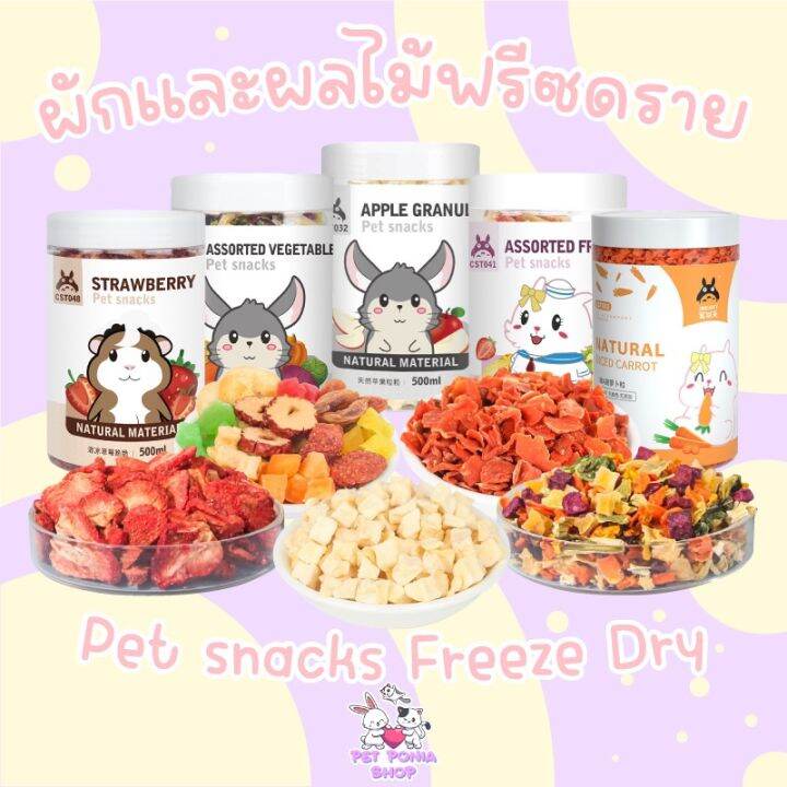 ผัก-ผลไม้รวมอบแห้ง-ฟรีซดราย100-สำหรับสัตว์ฟันแทะ-freeze-dry-fruits-and-vegetables