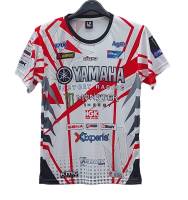 เสื้อกีฬา YAMAHA เสื้อทีม ผ้าไมโครมันพรีเมี่ยมเกรดA ป้ายLP สีขาว