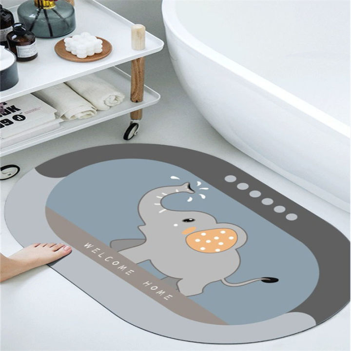 Diatom Mud Bathroom Rug Super Absorbent Floor Mat Quick-Drying