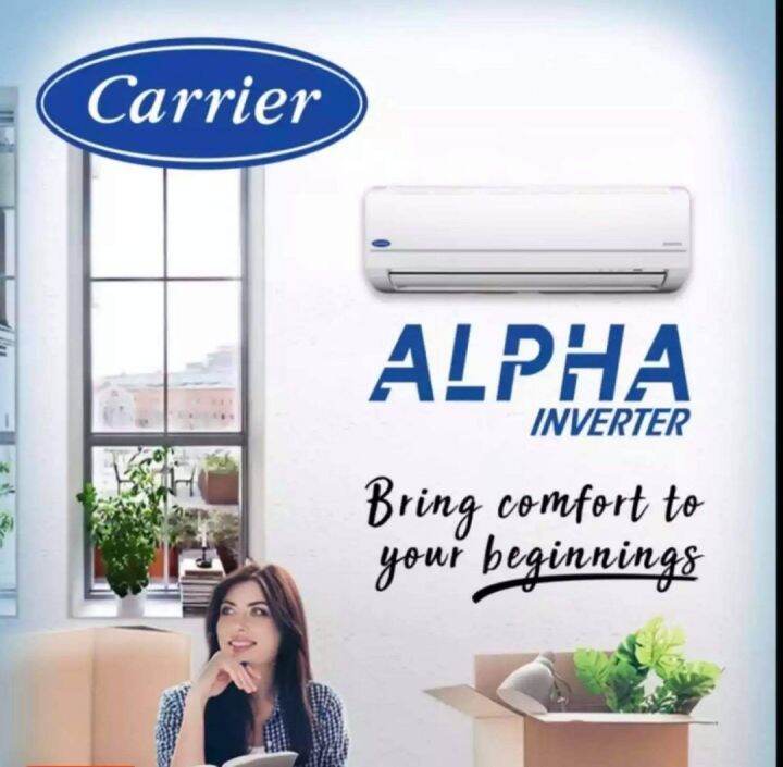 CARRIER ALPHA SPLIT TYPE INVERTER AIRCON(INSTALLATION NOT INCLUDED