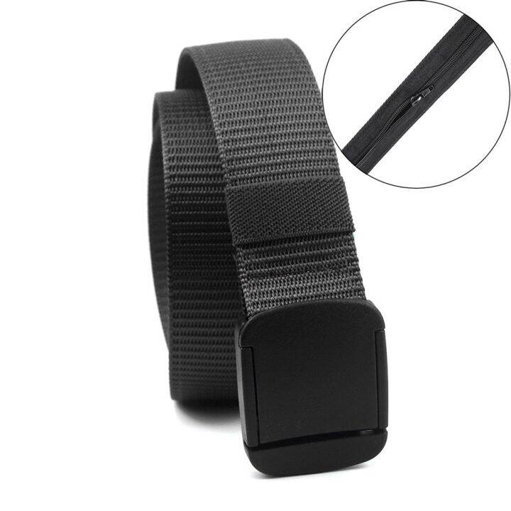 COD Men's belt plastic buckle with zipper antitheft antistealing