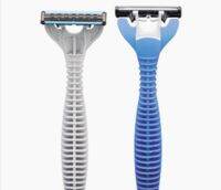 Pivoting Head Triple Blade Shaver มีดโกนหนวดสำเร็จรูป ระบบ 3 ใบมีด ปรับหมุนได้  ระบบ3ใบมีดถูกออกแบบเรียงตัว​อย่าง​เหมาะสม เพื่อการโกนหนวดที่เกลี้ยงเกลากว่า ด้วยการปาดเพียงครี้งเดียว ใบมีดสามารถปรับมุมให้เข้ากับส่วนโค้งของใบหน้าทำให้โกนได้แนบสนิทกว่า