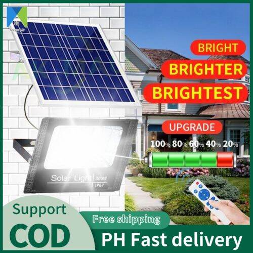 【Mega LH】1000W Solar Light Auto Sensing Outdoor Flood Light Remote