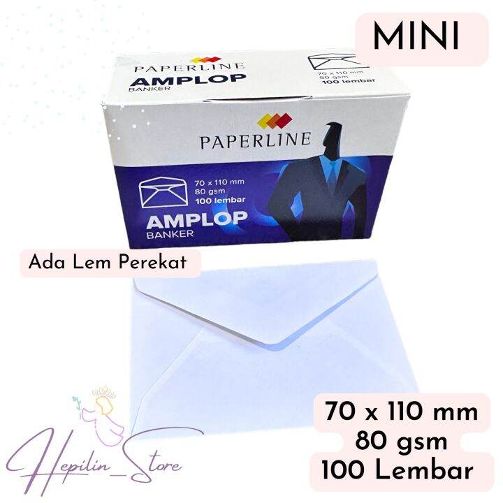 Pack Isi Lembar Amplop Mini Paperline Banker Ada Perekat