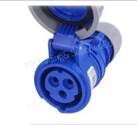 HACO 2132-6Vเต้ารับต่อกลางทาง ชนิดกันน้ำ Connector With Cable Lock Gland เต้ารับต่อกลางทาง ชนิดกันน้ำ เพาเวอร์ปลั๊กตัวเมียกลางทาง กันน้ำ HACO 3 PIN 2132-6V Position Of Earth Contact