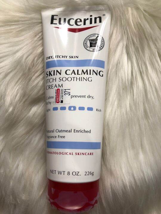 Eucerin Skin Calming Cream Lotion for Dry, Itchy Skin, Natural