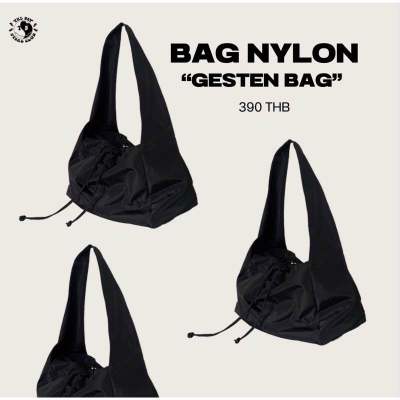 THEBOY-GESTEN NYLON BAG กระเป๋าผ้าไนล่อนสีดำใบใหญ่