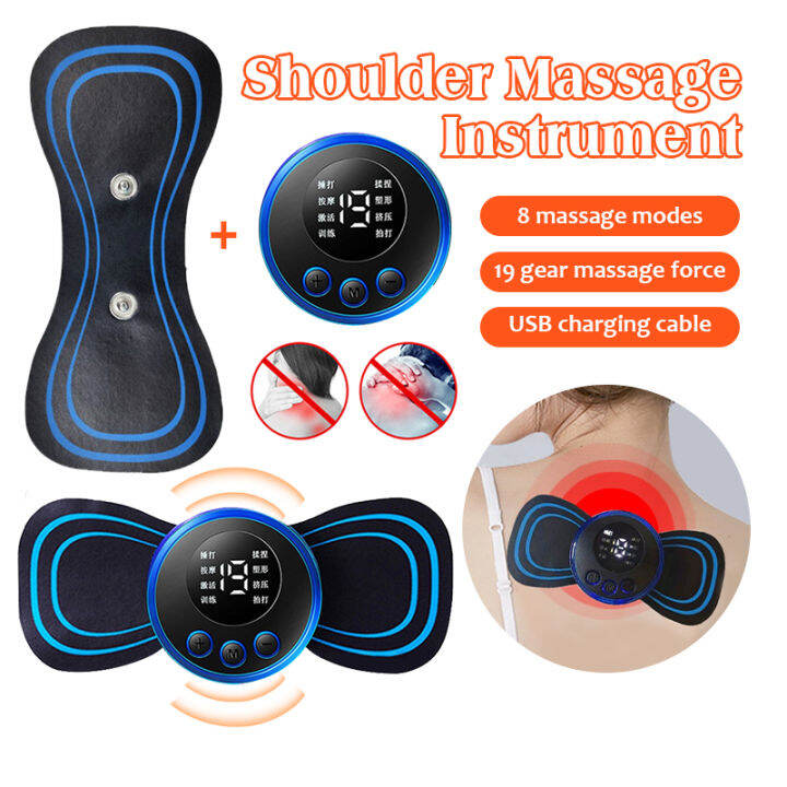 Electric Pulse Neck Massager Ems Cervical Back Muscle Pain Relief Tool Massage Instrument