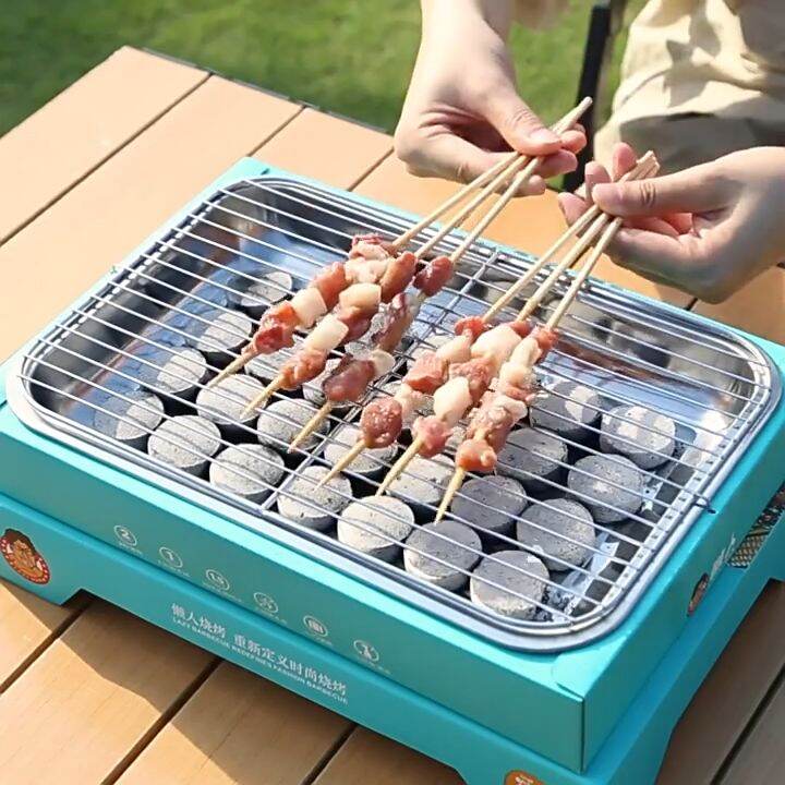 Outdoor Disposable Grill Set Portable household Indoor Grill Rack Small