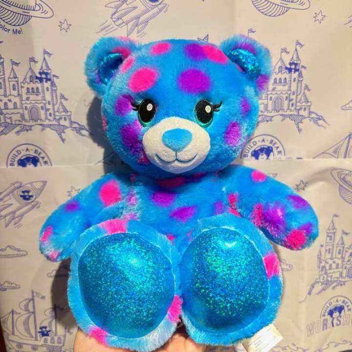 ตุ๊กตาบิ้วอะแบร์-summer-หมีปะการัง-polkadot-รุ่นใหม่-build-a-bear-workshop-สินค้ามือสองสภาพดีนำเข้าจากอเมริกาแท้