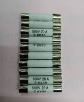 ฟิวซ์กระเบื้อง หรือฟิวเซรามิก 20A-500V ขนาด6x30 mm ขายแพ็ก10ตัว 100บาทสินค้าพร้อมส่ง