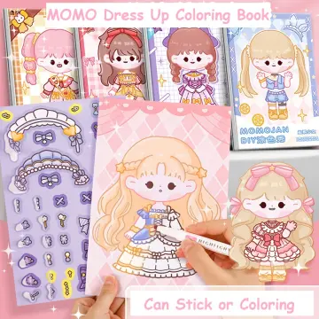 Coloring Doll Dress Up Drawing Cartoons Doodle Kawaii Anime Cute