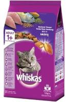 wWhiskasอาหารแมวแบบเม็ดพ็อกเกตสูตรแมวโตรสปลาทู1.2กก