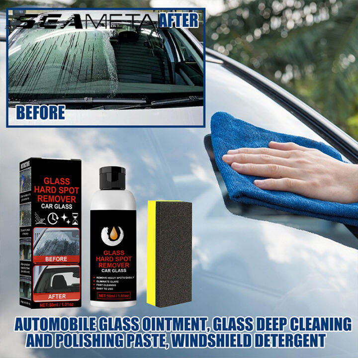 Car Glass Cleaning Polishing Paste Remove Water Stains Glass Hard Spot ...