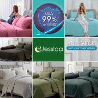 [ของแท้?%] JESSICA Anti-Virus :  ชุดผ้าปูที่นอน + ผ้านวม (6 ชิ้น) ❇️ ขนาด 5 ฟุต | 6 ฟุต ❇️ : เครื่องนอนเจสซิก้า เคลือบสาร Anti-Virus ทอละเอียด 340 เส้น?รองรับที่นอนหนาสูงสุด 13 นิ้ว?Jessica Anti-Virus Collection