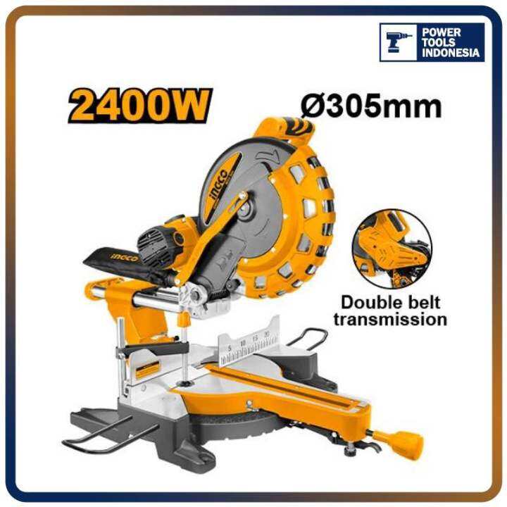 INGCO Mitre Saw Sliding 12 Inch 12" Mesin Potong Kayu Alumunium Miter