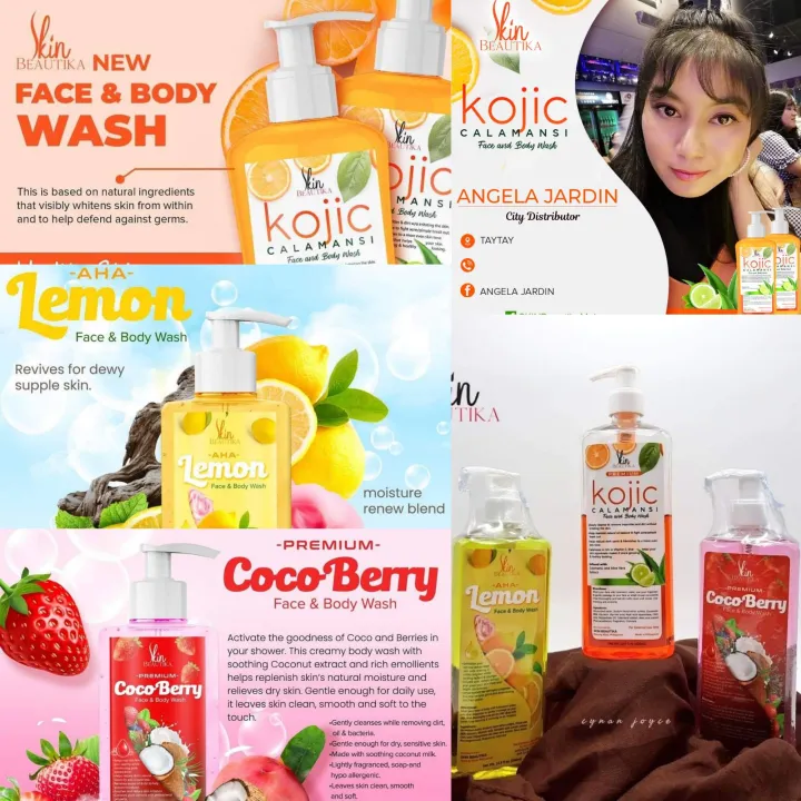 KOJIC CALAMANSI |AHA LEMON|COCOBERRY FACE AND BODY WASH 500ML | Lazada PH