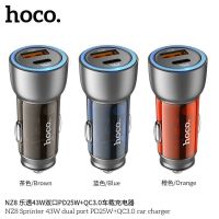 Hoco NZ8 Car Charger Dual Port 43W QC3.0+PD25W หัวชาร์จในรถ 2 ช่อง USB+PD