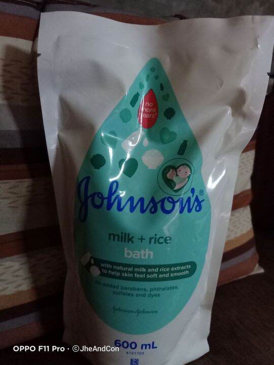 Johnson milk +rice bath 600ml refill Lazada PH