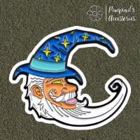 ʕ •ᴥ•ʔ ✿ พร้อมส่ง : เข็มกลัดลายพ่อมดหนวดขาว | Whitebeard Wizard Enamel Brooch Pin.