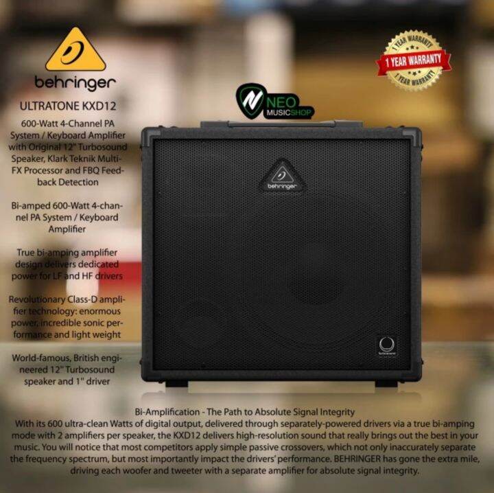 Behringer Ultratone KXD12 600W 12" keyboard amplifier Lazada Indonesia