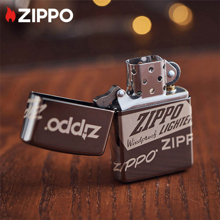 Zippo Logo Design 360 Degree Laser Engrave Black Ice Lighter 49051 Limited Edition（ Lighter