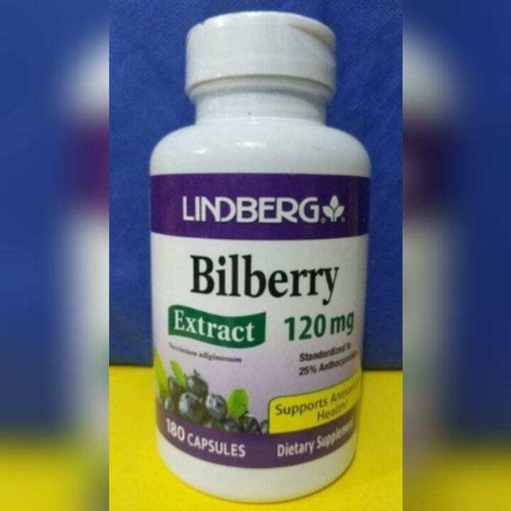 Bilberry Extract 120mg 180 capsules EXPIRY Aug. 2023 Lindberg Lazada PH