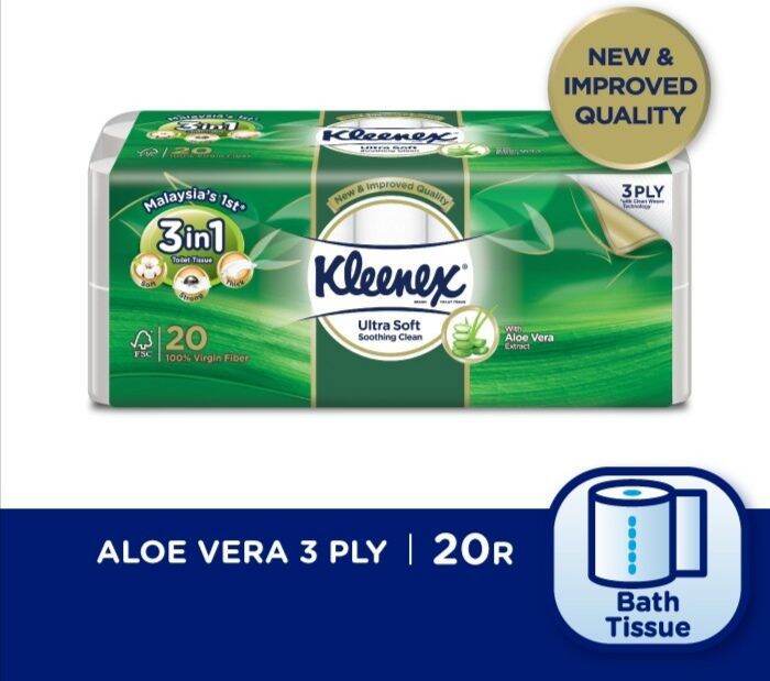 Kleenex Ultra Soft Soothing Clean Care Bath Tissue/Toilet Paper (Aloe