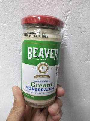 Beaver Cream Horseradish Sauce 113g.ครีมฮอสเรดิชซอส ซอสสำหรับจิ้มเนื้อย่าง113กรัม