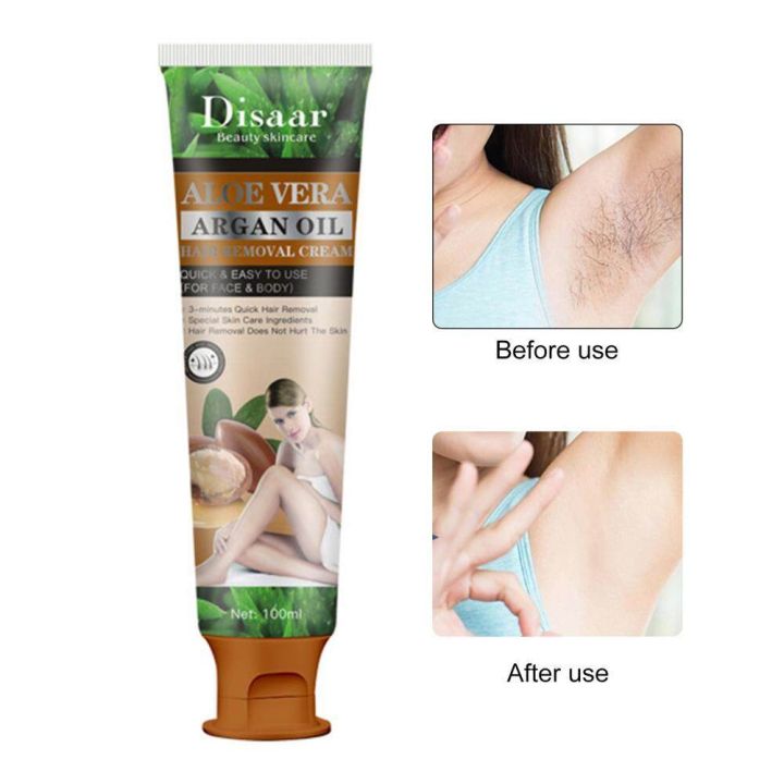 LTQHYY Natural 100ml Practical Aloe Vera Hair Removal Cream Effective Leg  Hair Inhibitor Moderate for Women 