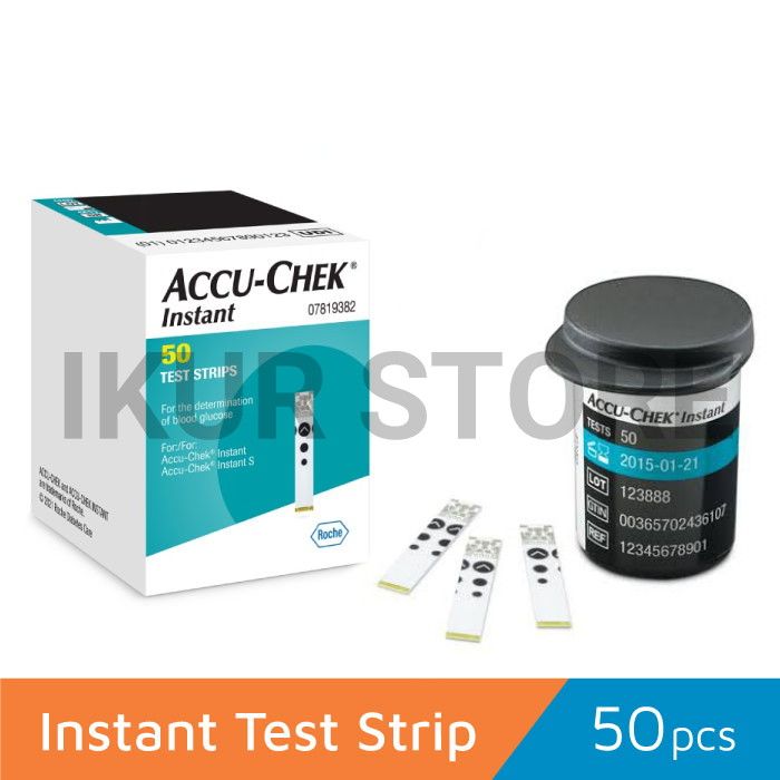 Accu Chek Instant 50 Test Strip Strip Cek Gula Darah Strip Murah