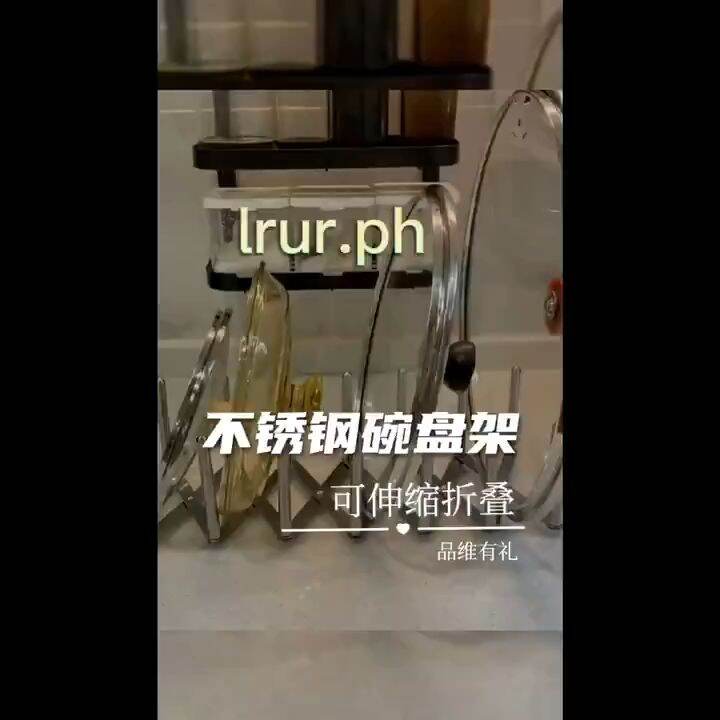 Stainless Steel Retractable Plate Holder Telescopic Plate Rack for