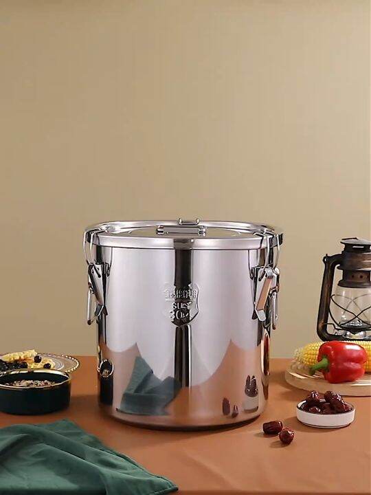 304 metal stainless Steel Rice Dispenser Sealed Food Storage Dispensers