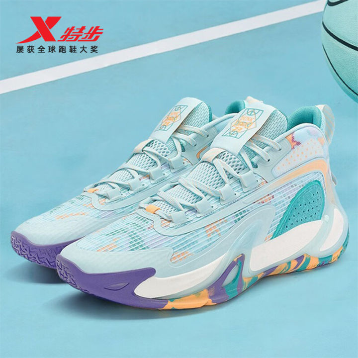 Xtep Combat Basketball Shoes Men's 2023 New Autumn Youth Shock ...