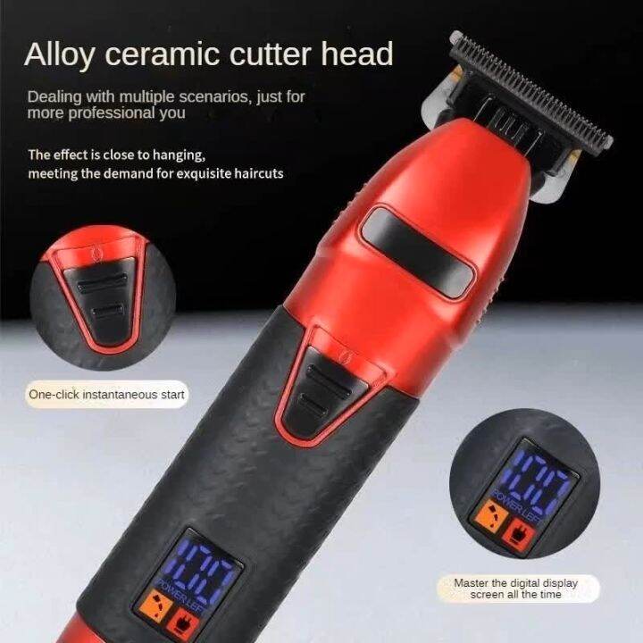 WAER Cordless Hair Trimmer Men Zero Gapped Hair Clipper Electric Razor Hair Cut Hair Cutting