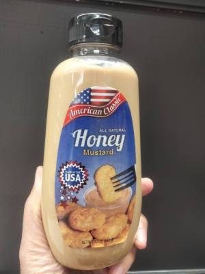 American Classic Huney  Mustard Sauce 340g. ซอสมัสตาร์ดผสมน้ำผึ้ง อเมริกัน คลาสสิค 340 กรัม