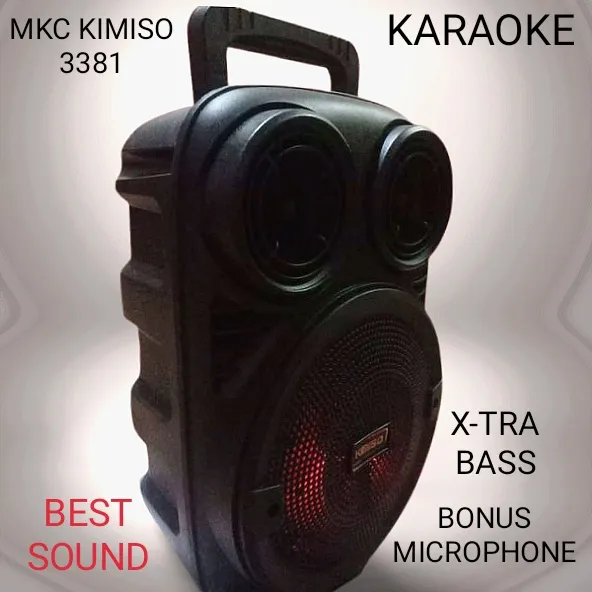 New Salon Aktif Bluetooth Box Bass Ukuran Besar Inch Free Mic Siap Karaoke Speaker