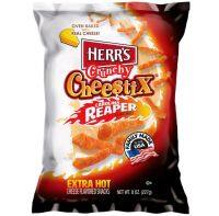 เฮอร์ส ชีสติ๊กรสพริกคาโรไลน่า Herrs Chunchy Cheestix Carolina Reaper 227g.