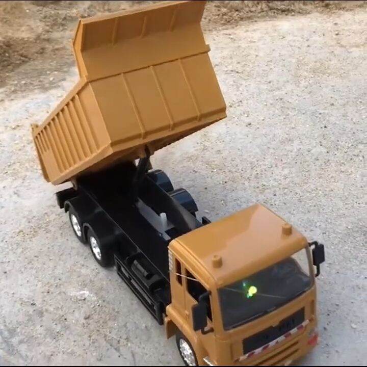 Mainan Remote Control dan Baterai Mobil Truck Dump Construction Truk