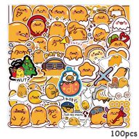 สติ๊กเกอร์ Gudetama 419 กุเดทามะ 100ชิ้น น้องน่ารักมาก ไข่ขี้เกียจ ไข่ ขี้เกียจ ไข่เจียว เหลือง ไข่เจียว ญี่ปุ่น คิตตี้