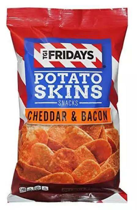 TGI Fridays Potato Skins cheddar bacon Snack Chips- 22 oz. Bags | Lazada PH