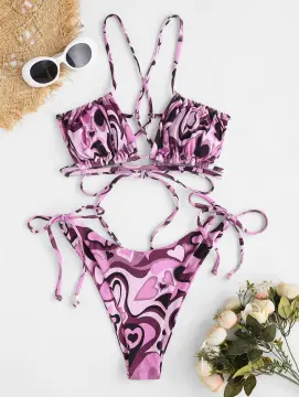 Buy Purple Two Piece Swimsuit online